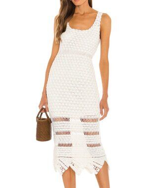 Cleobella Cream Crochet Midi Dress